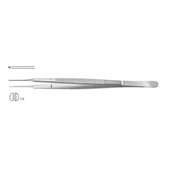 Gerald Dissecting Forceps Curved - 1 x 2 Teeth Stainless Steel, 15.5 cm - 6"